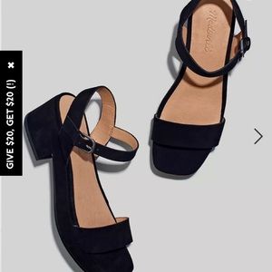 Madewell The Lina Platform Sandal in Suede NH880
